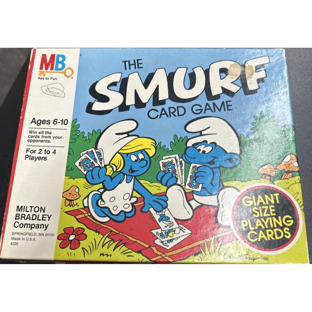 Vintage 1982 Smurf Card Game Complete With Box And Instructions